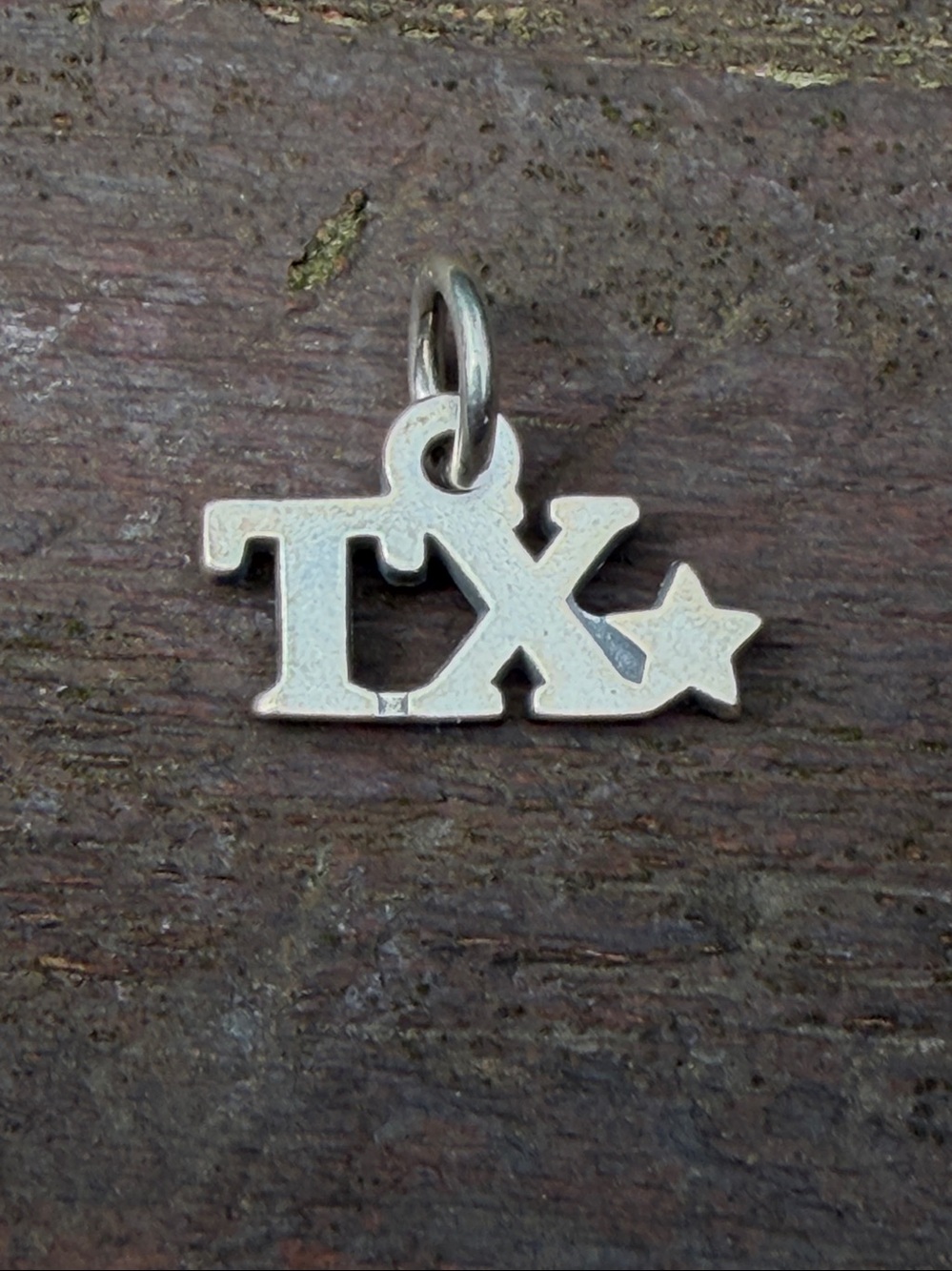 James Avery Silver TX Star Charm Pendant